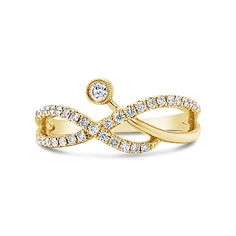 Do the twist with this gorgeous ring! It is composed of rich 14k yellow gold and adorned with .25ctw of sparkling diamonds. The different twists and turns of this ring really make it unique. The width of the ring tapers from 7.5mm to 1.7mm. Strut your stuff with this stunning twist ring! Modern Twist Yellow Gold Diamond Ring, Modern Twist Yellow Gold Diamond Ring For Anniversary, Anniversary Yellow Gold Diamond Ring With A Modern Twist, Anniversary Modern Twist Yellow Gold Diamond Ring, Modern Twist Single Diamond Ring, Modern Twist Yellow Gold Rings With Diamond Accents, Modern Twist Yellow Gold Diamond Ring With Accents, Twisted Diamond Ring, Gorgeous Ring