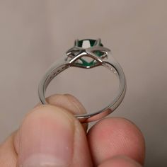 This is a gorgeous handmade creation. Its beauty is its simplicity & Elegance. The 5*7 mm oval shape faceted lab emerald is crafted in solid sterling silver and with rhodium plated. All item is sent in a beautiful gift box If you have any idea of design your ring,pls contact me directly. You can realize more lovely stuff clicking the link https://www.etsy.com/shop/knightjewelry?refshopsection_shophome_leftnav Please leave the correct address and you phone number for delivering successfully. Emerald Ring Engagement, Cushion Cut Wedding Rings, May Birthstone Rings, Sterling Silver Promise Rings, Cushion Cut Ring, Cushion Cut Engagement Ring, Cushion Ring, May Birthstone, Morganite Ring