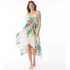 Vince Camuto Convertible Floral Tropical Cover Up Dress - Pacific Grove Nwt. Retails $158 Size Small Wear 2 Different Ways -As A One Shoulder -As A V-Neck Halter Lightweight 100% Rayon 1535 Flattering, Contouring, Formfitting, Beach, Pool, Summer, Designer, Contemporary, Modern, Swim, Cute, Sexy, Flattering, High End, Luxury, Designer Premium Swimwear Bathing Suit, Flower Print, Cruise Wear, Nautical, Tropical, Bright, Vacation, Travel, Vacay, Summer, Swim, Resort Wear, Beachy, Water, Pool, Lake Swimsuit Cover Up Dress, Swim Cover Up Dress, Halter Top Dresses, Pacific Grove, Wrap Maxi Skirt, Bathing Suit Cover Up, Swimsuit Cover Ups, Swim Cover, Dress Cover