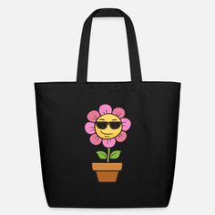 Cool Flower Eco-Friendly Tote Bag Amazing Flowers, Tote Bags, Bag Accessories, Eco Friendly, Tote Bag, Flowers, Black, Design