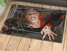 Freddy Krueger Illusion 3d Horror Doormat Freddy Krueger Decorations, Freddie Kruger, Illusion 3d, Halloween Door Mat, Hall Rugs, Door Rugs, Elm Street, Horror Characters, Freddy Krueger