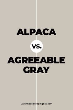 the words alpaca and edgecomb gray are shown in black on a light grey background