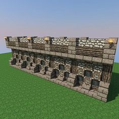 Wall Wall Corner Included! Minecraft Building Blueprints, Minecraft Decoration, Wall Corner