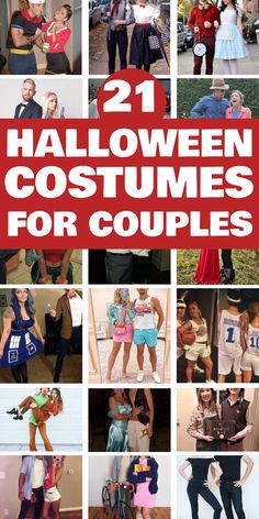 21 Halloween costumes for couples Cheap Couples Halloween Costumes, Clever Couples Halloween Costumes, Easy Couple Halloween Costumes, Couples Costumes Creative, Cute Couples Costumes, Couples Halloween Costumes, Funny Couple Costumes, Costumes For Couples, Unique Couple Halloween Costumes