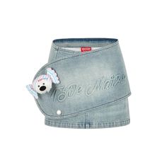 13De Marzo X PEKO Fujiya Sweets Bear Denim Skirt Blue Size Chart ( in CM ) Waist Hip Length S 70 83 31 M 74 87 31.5 L 78 91 32 Cute Denim Blue Skirt, Cute Blue Denim Skirt, Cute Denim Skirt With Pockets, Suit Pant, Tumblr Fashion, Skirt Socks, Sweater Pants, Hoodie Dress, Hip Length