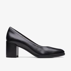 Shop Women Freva 55 Court Black Leather Shoes at Clarks US. Explore the latest trends with our range of shoes for Women online now. Black Court Shoes, Shoe Care Kit, Black Block Heels, Clarks Women's, Leather High Heels, Black Leather Shoes, Clarks Shoes, Plain Black, Court Shoes