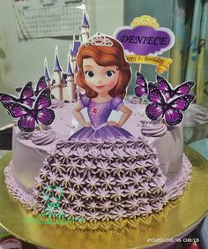 there is a cake with a princess on it