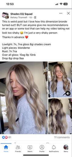 Natural Blonde Hair Color Highlights, Shades Eq Cream Color Chart, Blonde Lowlights In Blonde Hair Formula, Blonde Lowlights Shades Eq, Lowlights Formulas For Blondes, Shades We Toner Formulas, Root Melt Shades Eq, Mushroom Blonde Shades Eq, Dimensional Blonde Redken