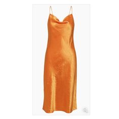 Aritzia Model Midi Cowl Slip Dress Elegant Orange Evening Slip Dress, Elegant Orange Slip Dress For Party, Elegant Orange Sleeveless Slip Dress, Elegant Sleeveless Orange Slip Dress, Elegant Orange Slip Dress For Spring, Elegant Sheath Orange Midi Dress, Elegant Orange Midi Dress For Brunch, Elegant Orange Dress For Date Night, Elegant Orange Sleeveless Midi Dress