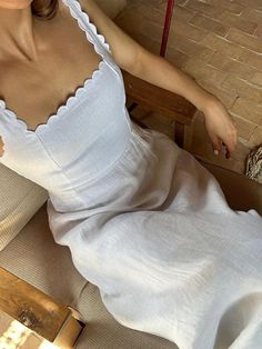 Summer Dress Trends, Summer Vacation Style, White Linen Dresses, Summer Linen, Vacation Style, Little White Dresses, White Outfits, Linen Clothes, Trending Dresses