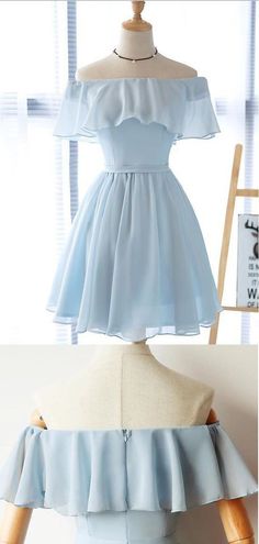 School Event Dress, Mode Kawaii, Wedding Simple, Blue Homecoming Dresses, Wedding Blue, Light Blue Dresses, Short Homecoming Dress, Short Prom Dress, Short Bridesmaid Dresses