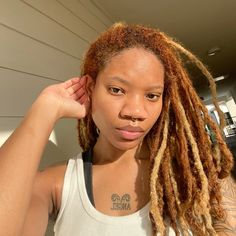 #fyp #locs #blacklocstyles #locstyles #nonbinary #blackqueer #dyedlocs #tattoos #blacknonbinary #aesthetic Curly Braids, Dreads Styles, Loc Styles, Locs, Dyed Hair, Hair Inspiration, Pretty People