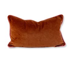 Charliss Velvet Lumbar Pillow - Rust + Light Pink - Furbish Studio Velvet Lumbar Pillow, Furbish Studio, Printed Napkins, Needlepoint Pillows, Velvet Throw, Velvet Throw Pillows, The Grove, Linen Placemats, Signature Look