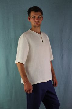 Linen man comfortable t-shirt, casual t-shirt men, loosely fitted white linen shirt Details: - 100% natural linen produced in Europe ; - medium weight (180 gram per square meter); - color: white, could be any from our colors catalog (color samples at the photo); Made to order, approximately a few days, If you have any questions please message me and I will be glad to answer. Classic Linen Short Sleeve T-shirt, Classic Linen T-shirt For Summer, Solid Linen T-shirt For Summer, Linen T-shirt For Summer, Summer Linen T-shirt, White Linen Short Sleeve T-shirt, Simple White Summer Shirt, White Linen Shirt Men, Linen Casual Dress