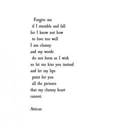 a poem written in black and white with the words, i am not sorry to you