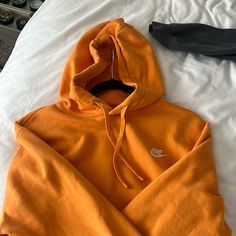 I’m Selling An Orange Nike Hoodie Size Medium Never Worn Pink Nike Hoodie, Orange Nike Sweatshirt, Orange Hoodie Aesthetic, Orange Nike Hoodie, Yellow Nike Hoodie, Casual Orange Crew Neck Hoodie, Nike Hoodie Outfit, Orange Hoodie, Orange Fits