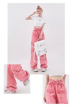 Age: 18-24 years oldSize: S M L XLStyle: CommutingCommuting: Korean versionWomen's trouser waist height: High waistColor classification: blue pinkYear Season: Spring 2023Thickness: RegularTrouser length: Long pantsWomen's pants: Straight-leg pantsMaterial composition: 100% of cotton Straight Leg Baggy Jeans, Straight Wide Leg Pants, Pink Cargo Pants, Style Cargo, Women Pink, Baggy Jeans, Long Pants, Waist Band, Straight Leg Pants