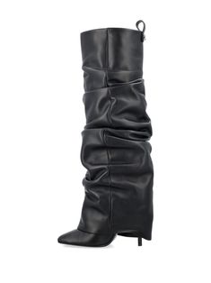 Find THE ATTICO Layered Knee-high Leather Boots on Editorialist. black calf leather smooth grain layered design ruched detailing square toe leather lining leather outsole pull-tab at the heel stiletto heel knee-high The Attico, Stiletto Boots, Knee High Leather Boots, Leather Cap, Boot Pumps, Sneaker Heels, Stiletto Heel, Mens Shoes Sneakers, Shoulder Handbags