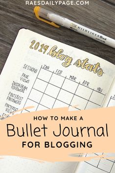 Use a bullet journal to organize your blog #blogger #blogging #bulletjournalideas Organizer Printables, Aesthetic Daily Planner, Daily Planner Ideas, Daily Planner Templates, Bullet Journal Contents, Bujo Layout, Bullet Journal Font, Journal Fonts