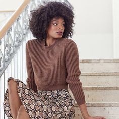 Knitting Patterns, Projects, and Kits at WEBS | Yarn.com Sweater Over Dress, Cozy Scarf, Fair Isle Sweater, Sweater Pattern, Cute Casual Outfits, Cropped Sweater, Pretty Outfits, Chic Outfits, Stylish Outfits