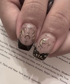 Bookish Nail Art, Fairy Aesthetic Nails, Acotar Nails, Tattoo Hair, Prom Inspo, Happy Nails, Fairy Aesthetic, Nail Styles, Uñas Acrilicas