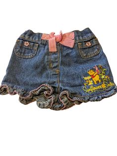 Your little princess deserves these adorable Disney Blue Denim Jean Shorts! 🌟 Perfect for 3-6 months baby girls, featuring Winnie The Pooh embroidery and cute ruffles. Get ready for some magical playtime moments! ✨🐻 #DisneyBaby #WinnieThePooh #BabyGirlFashion #DenimShorts #LittleFashionista  #eBay #eBayStore #eBaySeller #Disney #Girls #Shorts #WinnieThePooh #Embroidered #Ruffles #Denim #WinniethePooh #JeanShorts Winnie The Pooh Embroidery, Pooh Embroidery, Oc Inspo, Girls Shorts, 6 Month Baby, Denim Jean Shorts, Disney Girls, Baby Disney