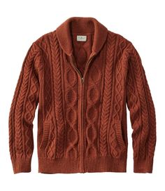 Men's Bean's Heritage Soft Cotton Fisherman Sweater, Full-Zip | Sweaters at L.L.Bean Cotton Cable Knit Cardigan For Cold Weather, Cable Knit Cotton Cardigan For Cold Weather, Cotton Cable Knit Outerwear For Fall, Classic Cotton Cable Knit Outerwear, Classic Cable Knit Cotton Outerwear, Cotton Cable Knit Outerwear For Cold Weather, Cable Knit Cotton Outerwear For Cold Weather, Fall Outdoor Knit Outerwear, Cable Knit Cotton Polo Sweater For Fall