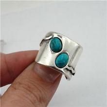 Wide Sterling Silver Turquoise Ring – Hadar Jewelry White Stone Jewelry, Square Diamond Earrings, Purple Stone Rings, Garnet Ring Silver, Wide Silver Ring, Sterling Silver Garnet Ring, Silver Turquoise Ring, Antique Engagement Ring, Sterling Silver Rings Turquoise