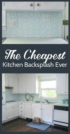 the cheapest kitchen backsplash ever is on display in this post - it - yourself photo