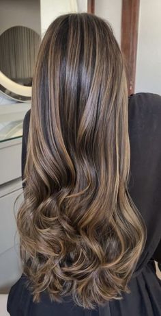 chocolate brown hair color ideas for brunettes , chocolate brown balayage hair , brunette balayage hair , brown hair with highlights Balayage Hair Brown, Balayage Hair Brunette, Chocolate Brown Balayage, Chocolate Brown Hair Color Ideas, Chocolate Brown Hair Color, Brown Hair Color