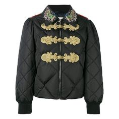 Gucci Runway, Gucci Jacket, Jackets Black, Beaded Jacket, Valentino Black, Embroidered Jacket, Faux Fur Collar, Peacocks, Shearling Jacket