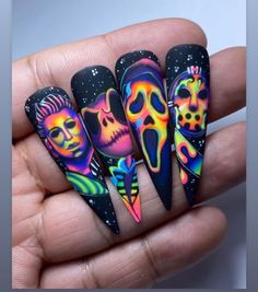 Em Nails, Crazy Nail Designs, 2023 Nail, Designer Nails