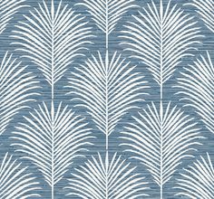 Grassland Palm Peel & Stick Wallpaper in Blue Lagoon Modern Coastal Wallpaper, Coastal Peel And Stick Wallpaper, Hawaii Wallpaper, Coastal Wallpaper, Palm Wallpaper, Coastal Bathrooms, Florida House, Coastal Blue, City Wallpaper