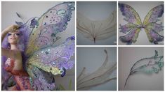 four pictures of different types of fairy wings