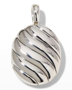 David Yurman locket Approx. 37 x 22.5mm Sterling silver Hinged bail Necklace sold separately Imported Silver Locket Necklace, Jewelry To Buy, Pearl Chain Necklace, Silver Lockets, Sapphire Necklace, Pattern Texture, Amethyst Necklace, Pearl Chain, Silver Chain Necklace