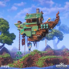 Minecraft Flying ship design 
Minecraft Block Palette
Minecraft Fantasy builds Minecraft Creatures Build, Minecraft Floating Lights, Minecraft Flying Ship, Minecraft Aquarium Building, Floating House Minecraft, Minecraft Boat House, Underwater Minecraft Houses, Minecraft Underwater Builds, Minecraft River