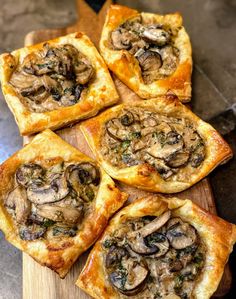 25+ Phyllo Dough Recipes - The Kitchen Everything Mushroom Shallot, Goat Cheese Tarts, Herbed Goat Cheese, Goat Cheese Tart, Puff Pastry Tart, Cheese Tarts, Savory Tart, Buffalo Wings