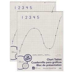 two sheets of graph paper with numbers on them