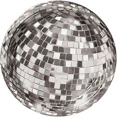 a mirror ball is shown on a white background