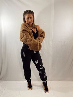 Do Literally Whatever Makes You Happy Sweatpants - Etsy Luxury Sportswear Sweatpants For Streetwear, Cheap White Sweatpants With Letter Print, Create A Brand, Main Character, Creating A Brand, Life Is Short, You Happy, Your Soul, Fitness Inspo