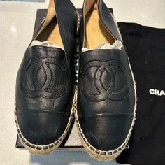 Chanel Espadrilles, Size 9, Black, Mint Condition Chanel Espadrilles, Shoes Chanel, Chanel Shoes, Espadrille Shoes, Mint Condition, Limited Time, Espadrilles, Chanel, Mint