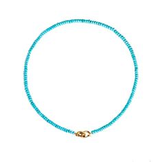 Necklace measures 15 in. long. SKU ASNYTURQNIL Metal Type 14KT Yellow Gold Primary Stone Turquoise Chain Length 15 in. Diamond Tennis Necklace, Arizona Turquoise, Modern Necklaces, Turquoise Stones, Fine Jewellery Necklace, Luxury Gifts, Necklace Sizes, Chain Link Necklace, Turquoise Gemstone