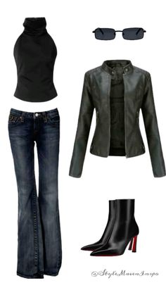 Chic Cool Outfits, Rock Chic Style Outfits, Grunge Classy Outfits, Tvd Outfit Aesthetic, 2010 Aesthetic Outfits, Grunge Chic Outfits, Outfit Vintage, Clothes And Shoes, Stylish Work Outfits