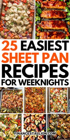 Sheet pan recipes are perfect for easy and delicious weeknight family meals. Discover healthy sheet pan recipes, quick sheet pan dinners, and simple sheet pan meals. Try sheet pan chicken for family-friendly meals, or explore sheet pan vegetarian recipes for a healthy twist. Enjoy sheet pan seafood recipes that are perfect for weeknight dinners. Find family-friendly sheet pan dinners and one-pan recipes that make cooking and cleanup a breeze. So make sure to try these easy Sunday dinner ideas. Quick Sheet Pan Dinners, Pan Dinner Recipes, Easy Sheet Pan Dinner, Pan Recipes, Sheet Pan