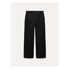 ZARA WOMAN COLLECTIONPants made of gabardine fabric. High waist and button details. Front pockets. Wide leg. Hidden in-seam zip closure. Gabardine Fabric, Waistcoat Dress, Cargo Shirts, Cardigan Sweater Dress, Black Trousers, Zara Woman, Sweaters Knitwear, Trouser Jeans, Leather Coat