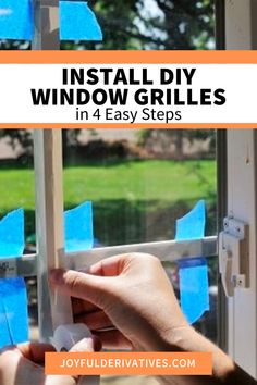 the instructions for how to install window grilles in 4 easy steps are shown here