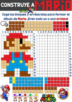 the poster for mario's super mario bros crossword puzzle, which is in spanish