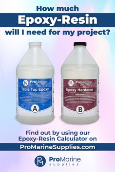 two bottles of epoxy resin with the caption how much epoxy - resin will i need for my project?