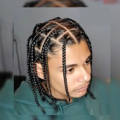 Bulk Human Braiding Hair For Men Boy Braids, Boy Braids Hairstyles, Cornrow Hairstyles For Men, Braids For Boys, Boy Hair, Single Braids, American Hairstyles