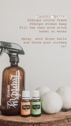 Dryer Balls Essential Oils, Essential Oils For Laundry, Essential Oil Spray Recipes, Thieves Cleaner, Essential Oil Diffuser Blends Recipes, Young Living Essential Oils Recipes, Essential Oil Spray, Essential Oils Cleaning, Essential Oil Diffuser Recipes